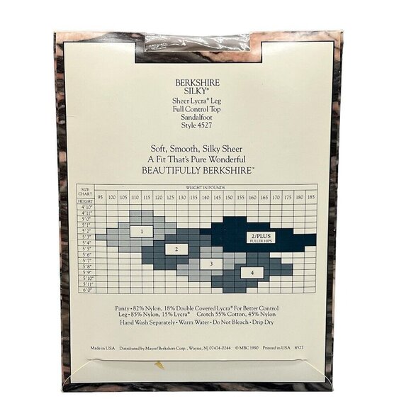 Berkshire Silky Sheer Lycra Leg Full Control Top Sandalfoot Size 4 Pale Grey - Picture 5 of 6